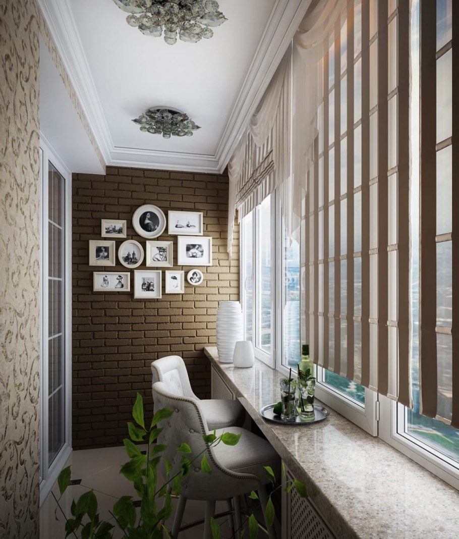 Лоджия в классическом стиле