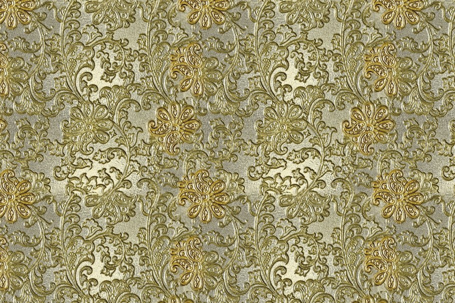 Парча с золотыми узорами