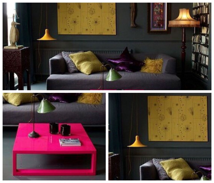 Гламурные сочетания цветов в интерьере с черным