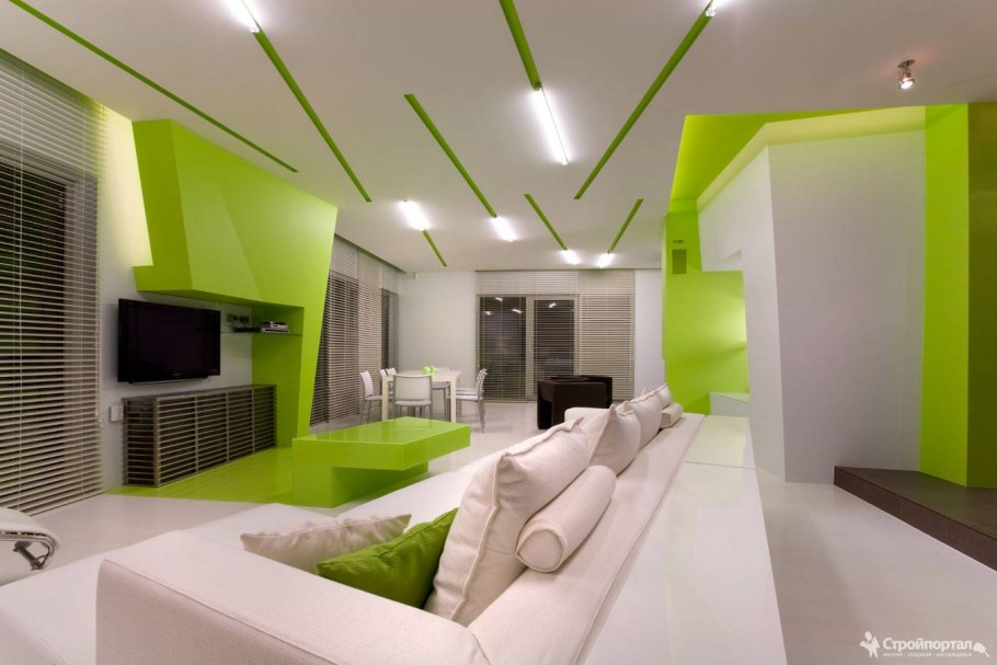 Квартира в зеленом цвете