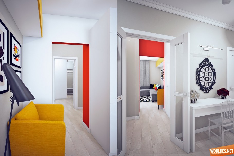 Квартира студия в стиле Фьюжн