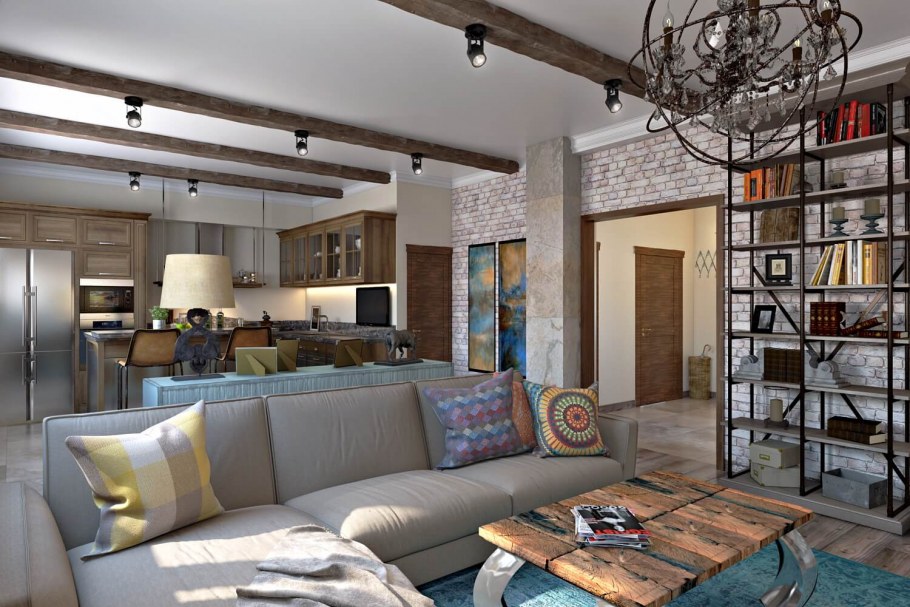 Фьюжен стиль интерьер