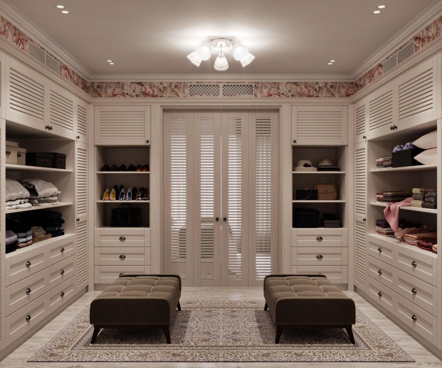 Гардеробные в стиле Прованс