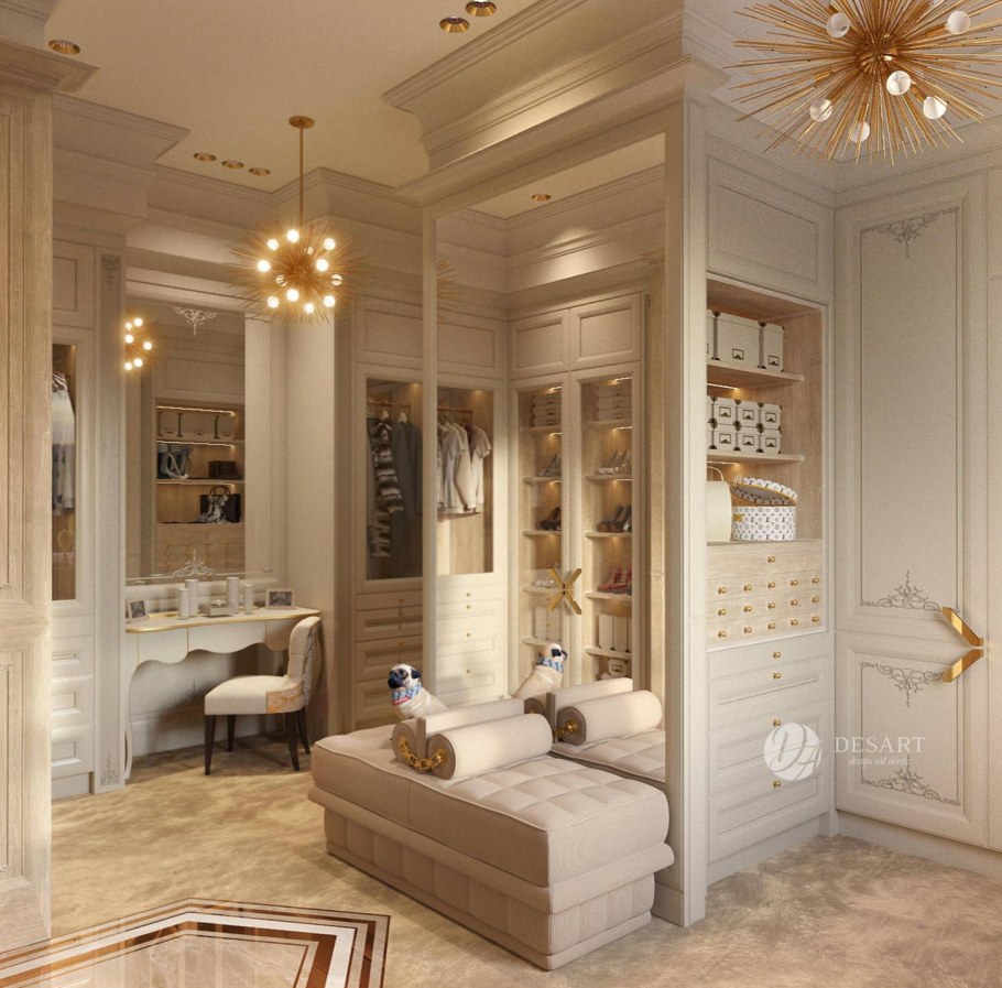 Интерьер гардеробной Будуара