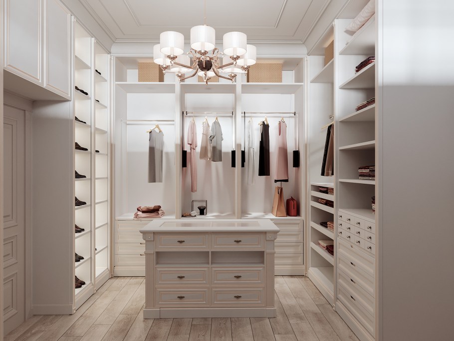 Туалетный столик в гардеробной комнате