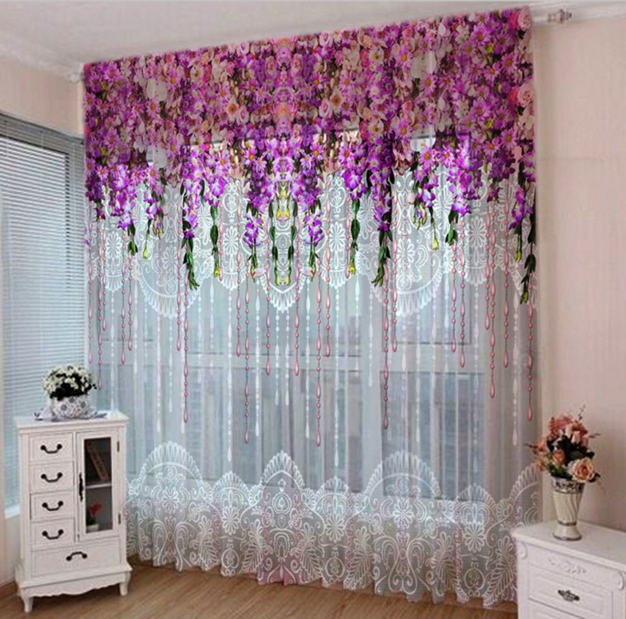 Фототюль Zlata Korunka ламбрекен из цветов