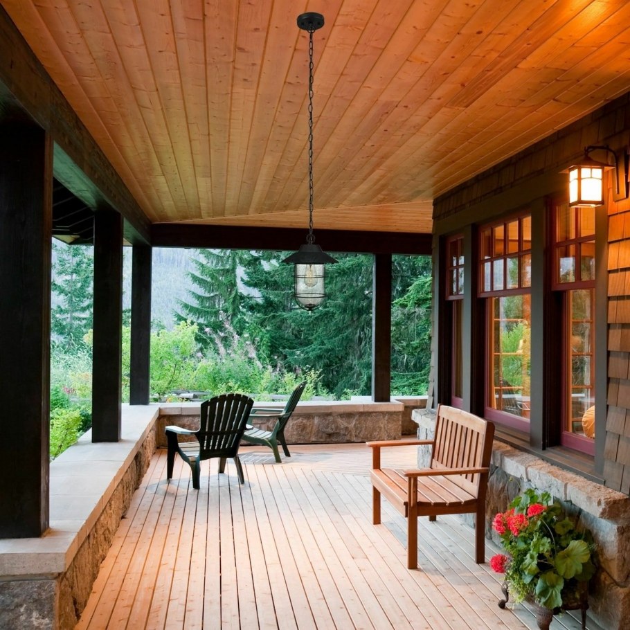 Стильные деревянные веранды
