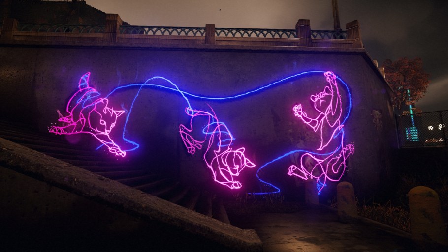 Infamous неон граффити