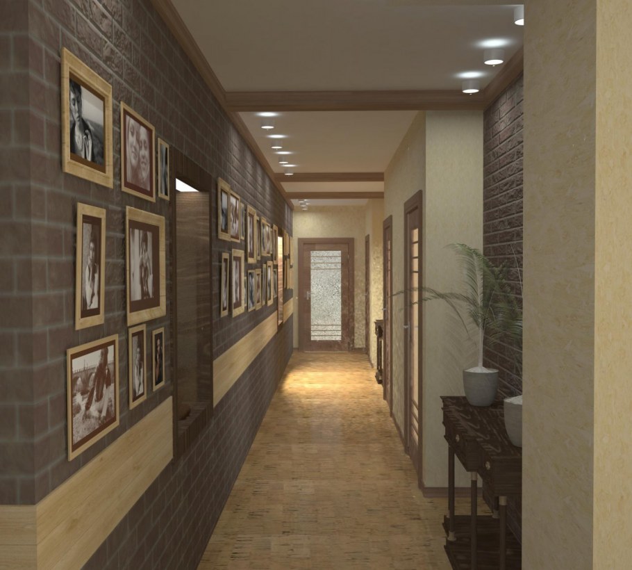 Длинный коридор в коттедже