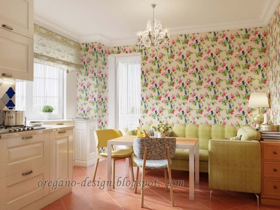 Роспись стен на кухне