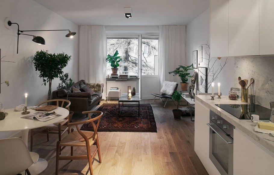 Студия в скандинавском стиле 20 кв