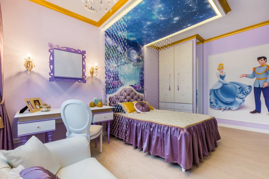 Детская комната в сиреневом стиле