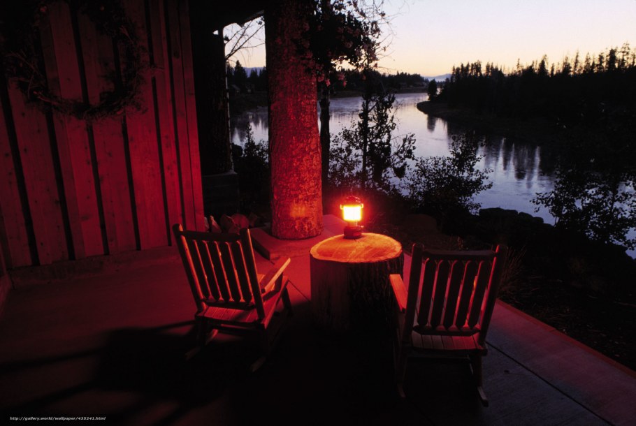 Дом у озера рендер