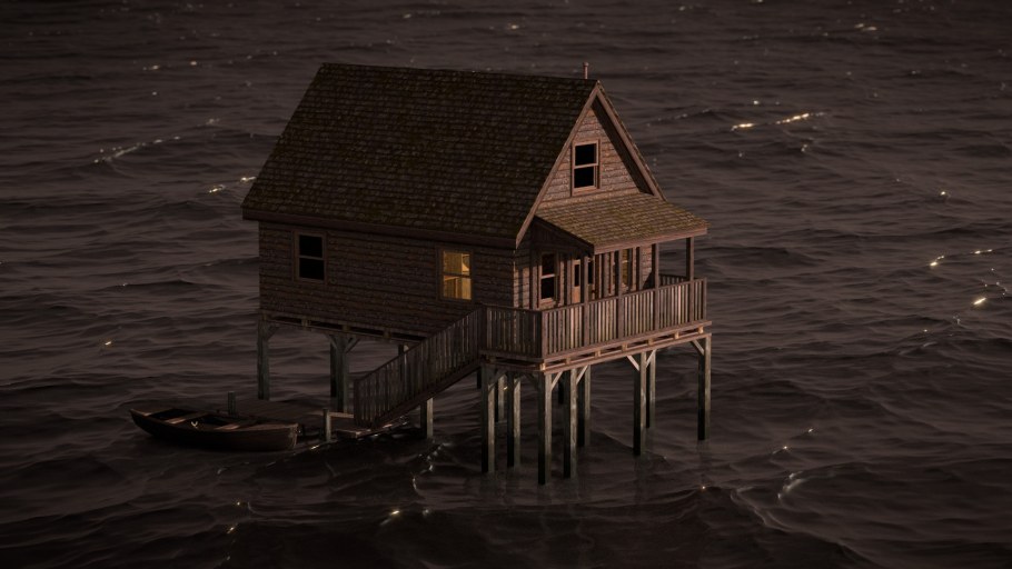 Озеро Хижина осень светлое