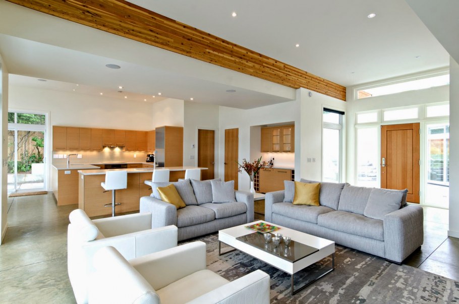 Планировка большой гостиной