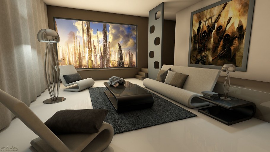 Обои в интерьере