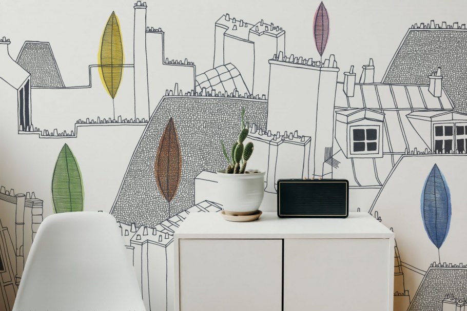 Графические обои для стен