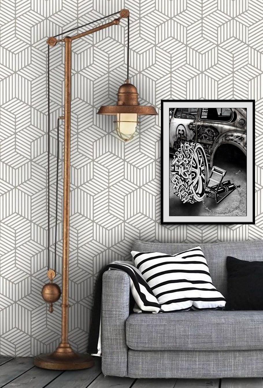 Графические принты в интерьере