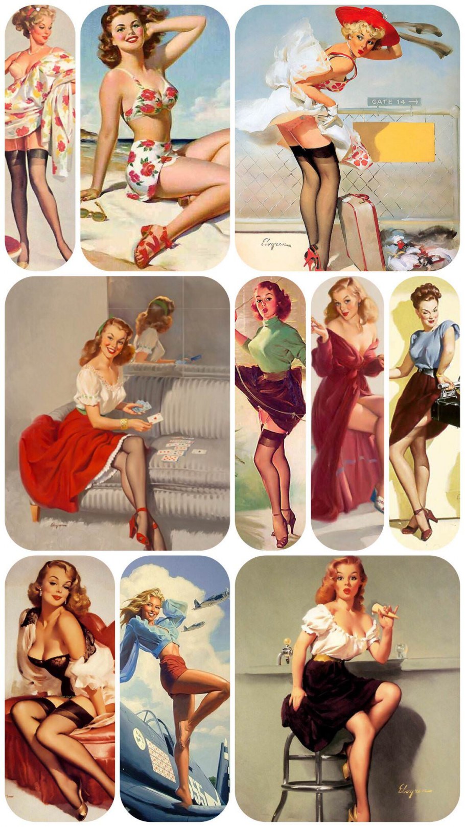 Коллаж в стиле пин ап