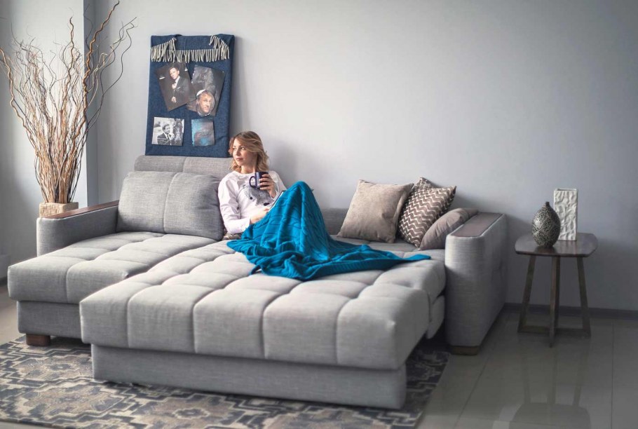 Диван стяжка каретная бирюза