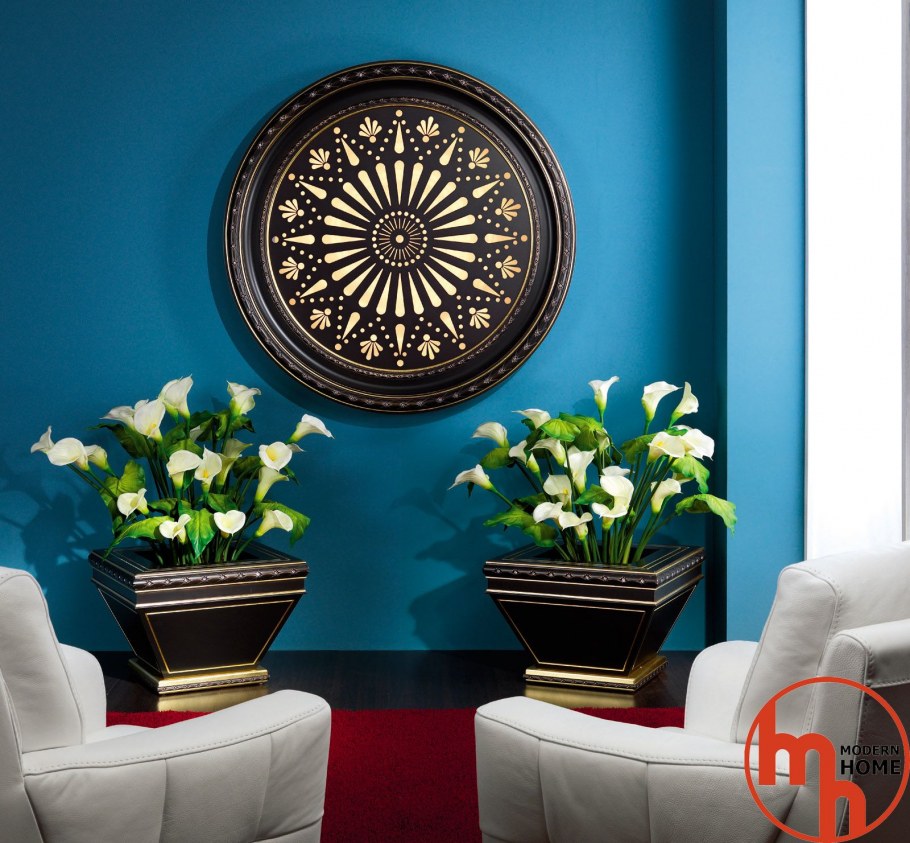Круглое панно в интерьере