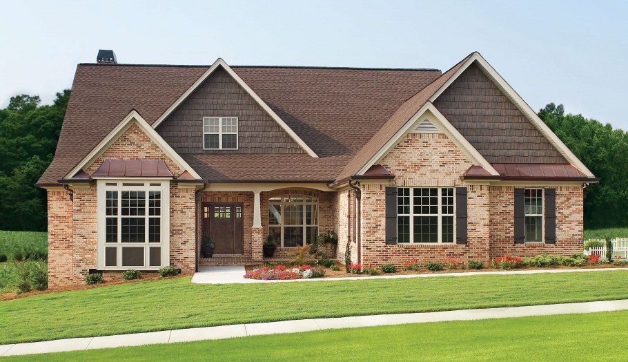 Одноэтажный дом в английском стиле