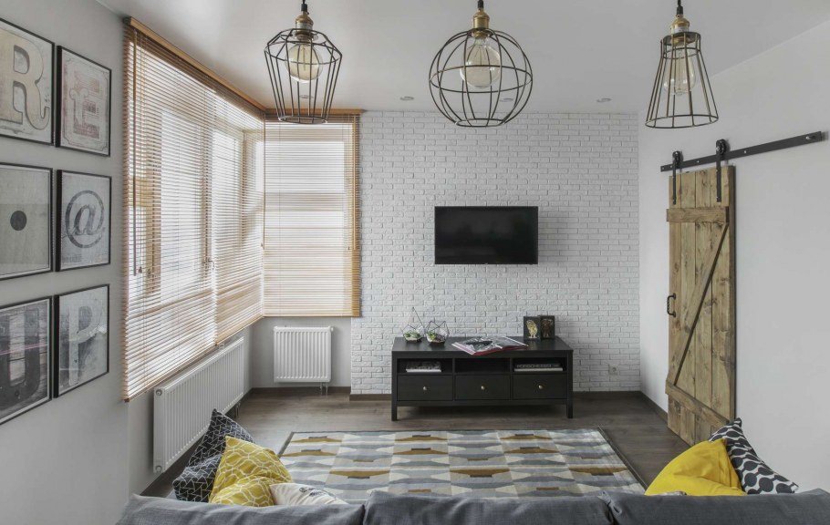 Маленькая гостиная маленькое окно лофт