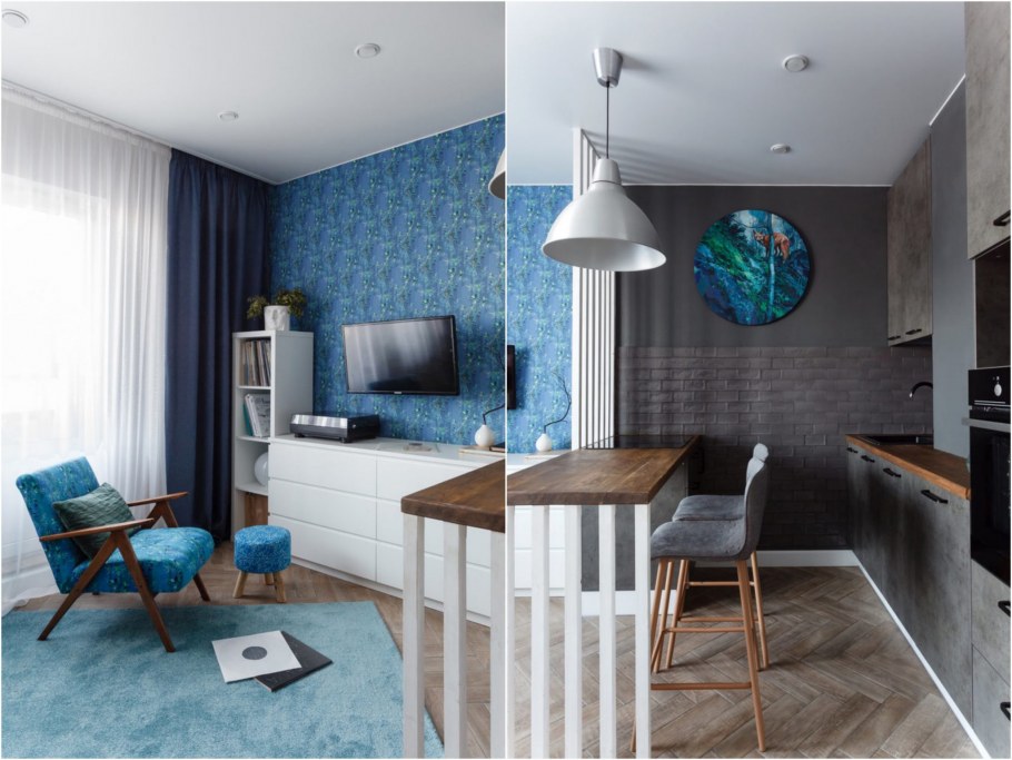 Интерьеры для студии 28 м