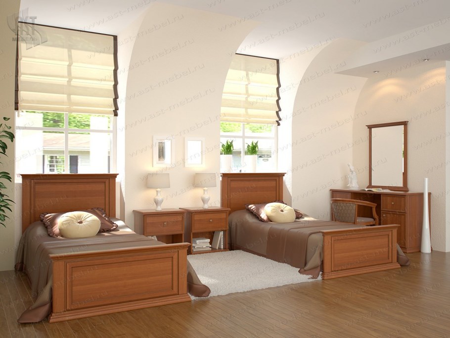 Мебель бук Бавария светлый в интерьере