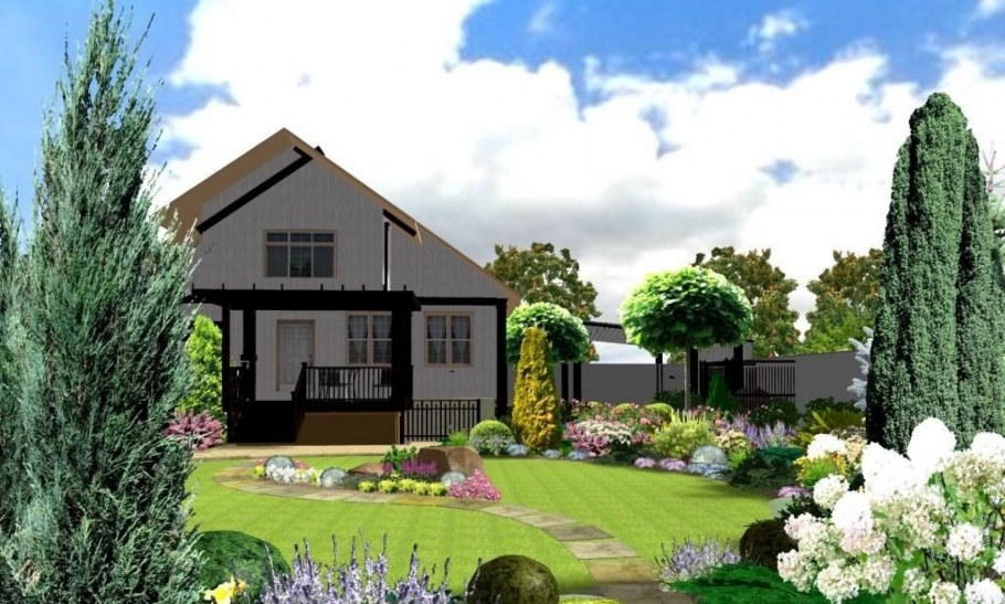 Ландшафт узкого участка