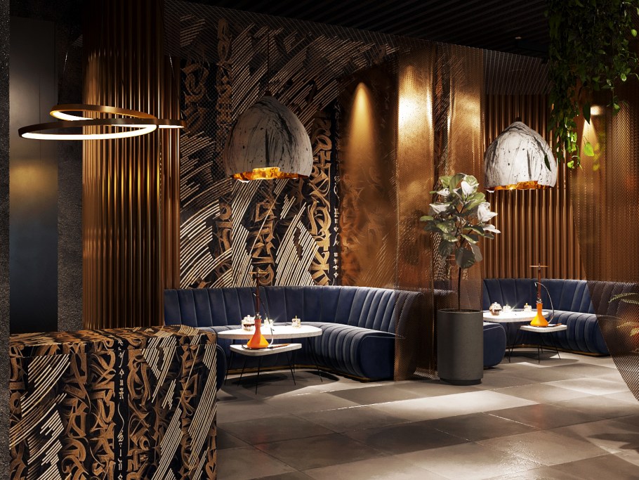 Интерьер лаунж кафе