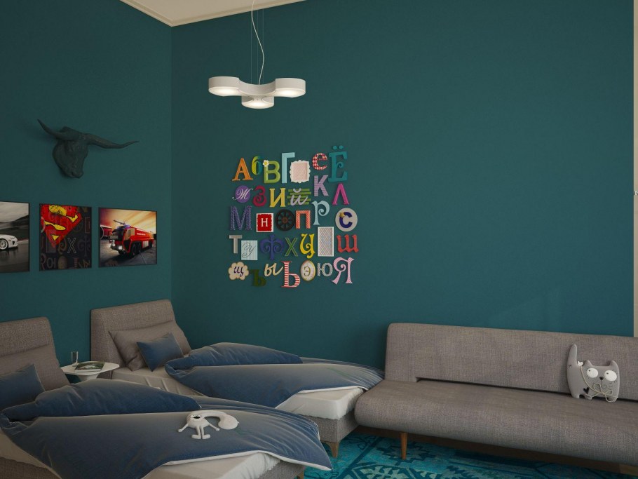 Миниатюрная детская комната для двоих