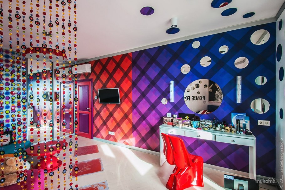 Интерьер комнаты в стиле диско