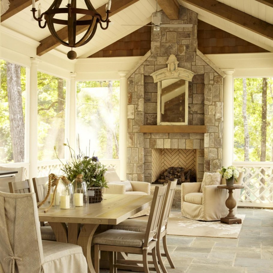 Стиль Кантри в деревянном доме