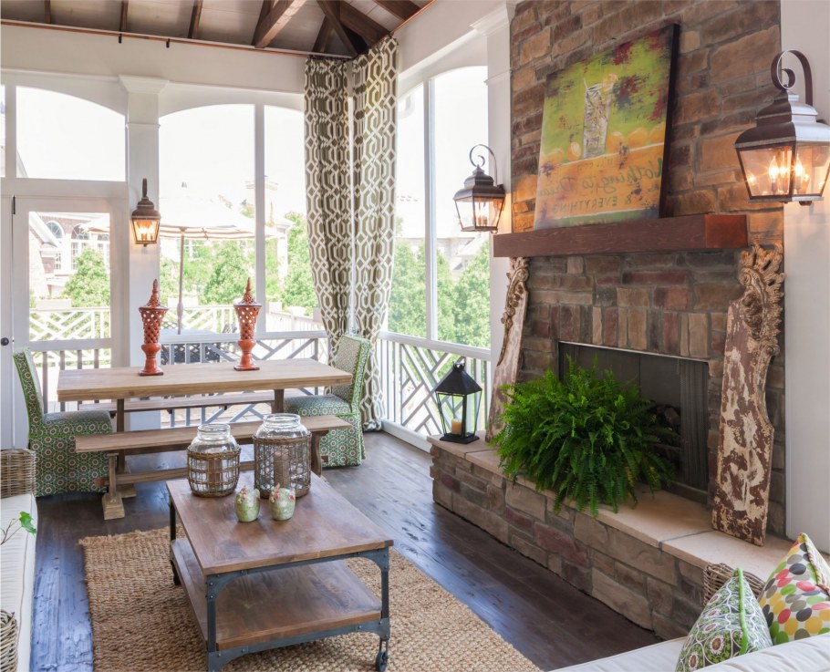 Терраса в деревенском стиле