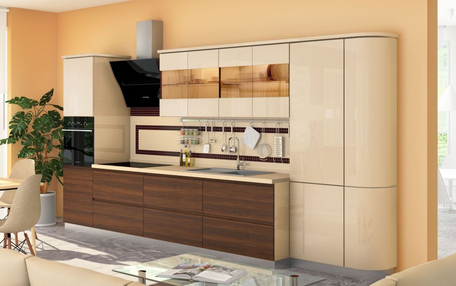 Красивые глянцевые кухни