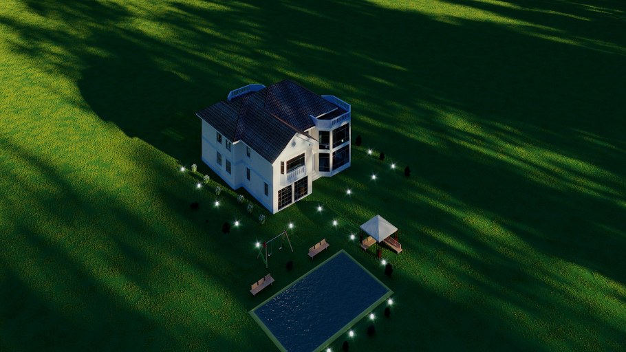 Домик вид сверху