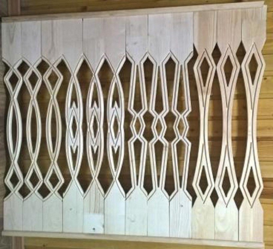 Штакетник деревянный закругленный