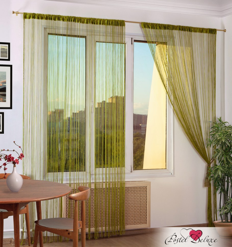 Нитяные шторы ПТК кисея Радуга 280 см на кулиске