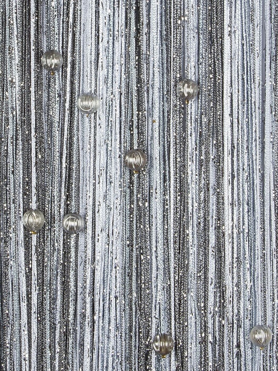 Нитяная штора / штора-лапша нитяная "кисея Люрекс Радуга"