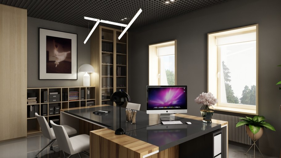 Интерьер рабочего кабинета в квартире