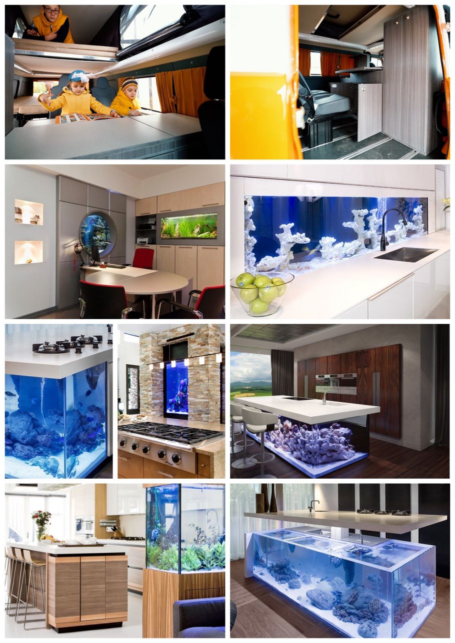 Ванная комната с аквариумом