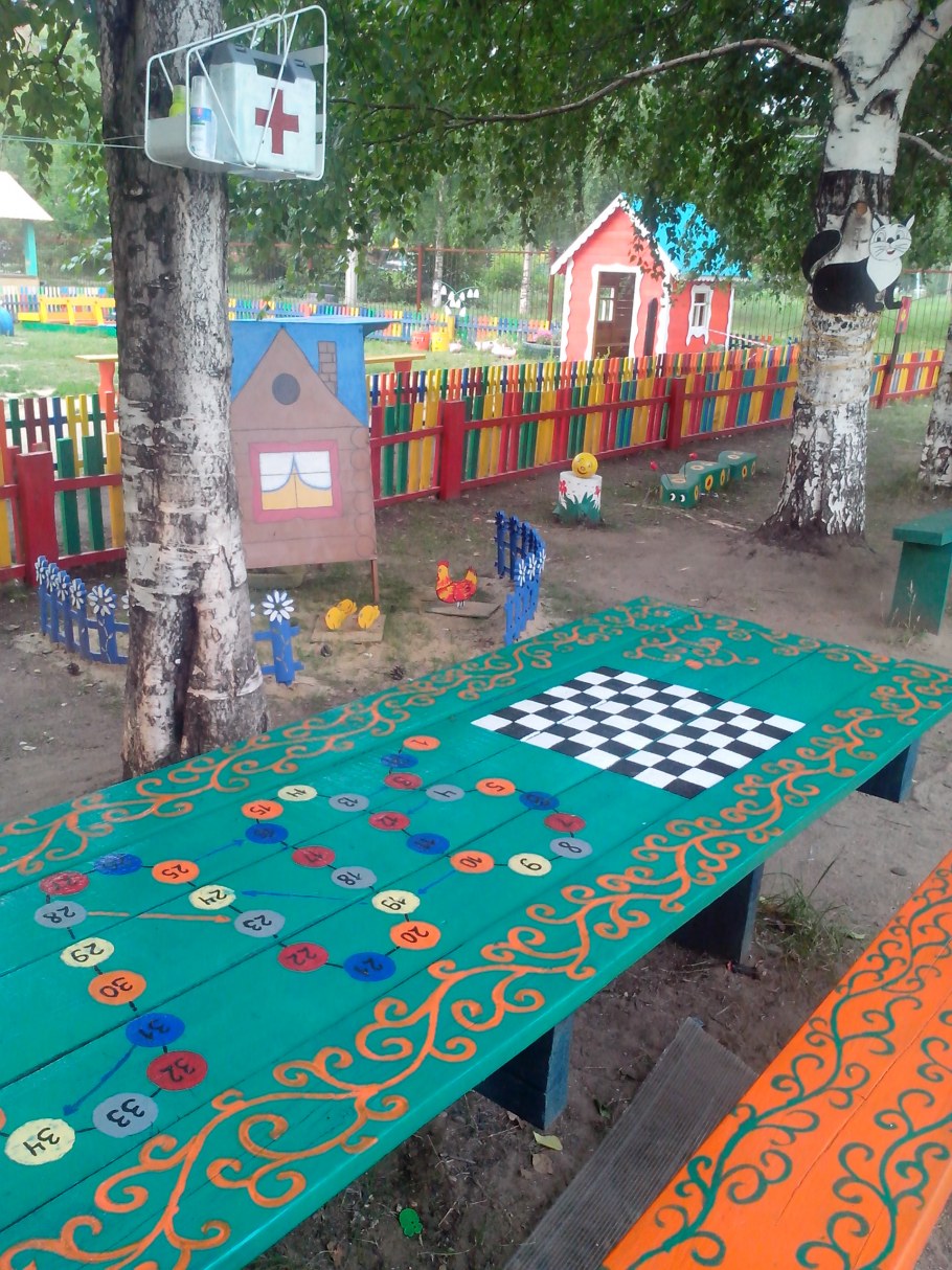 Украшение площадки в детском саду