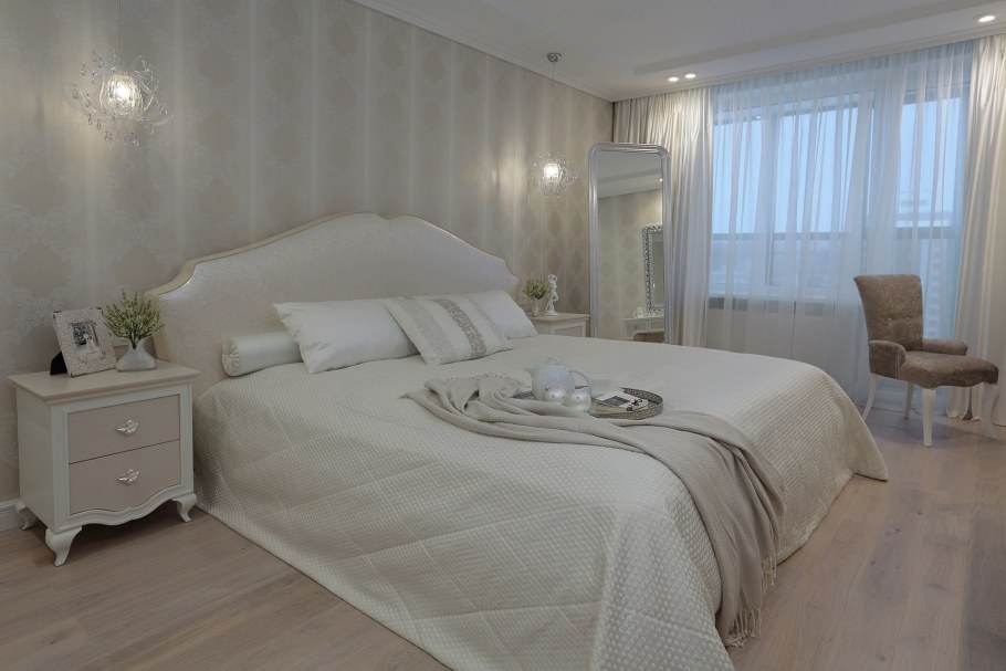 Цвет стен на кухне с белым гарнитуром