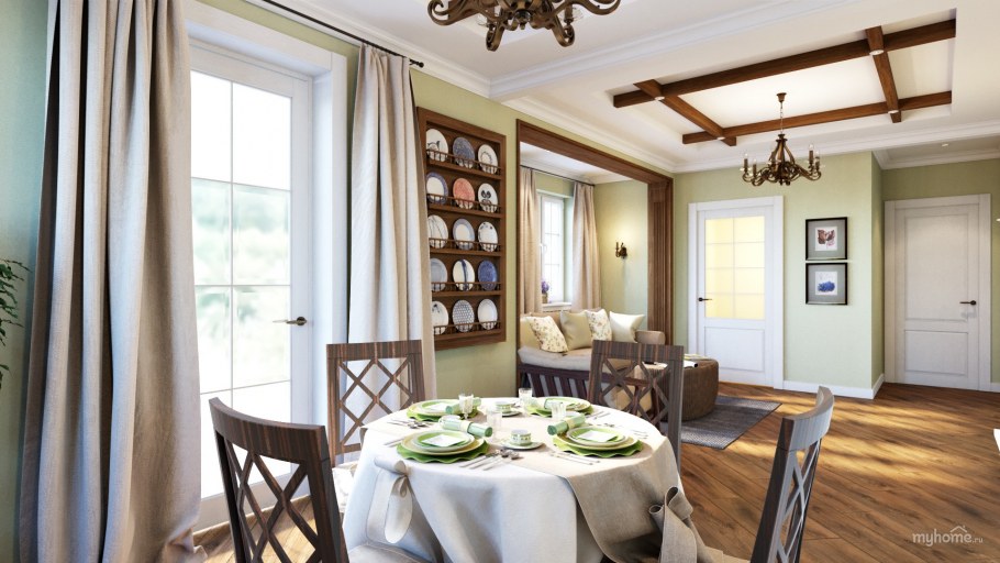 Спальня с балконом в стиле Прованс