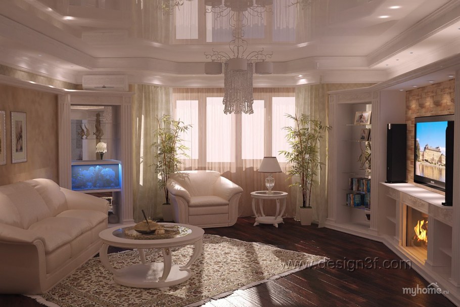 Интерьер зала 20 кв в частном доме