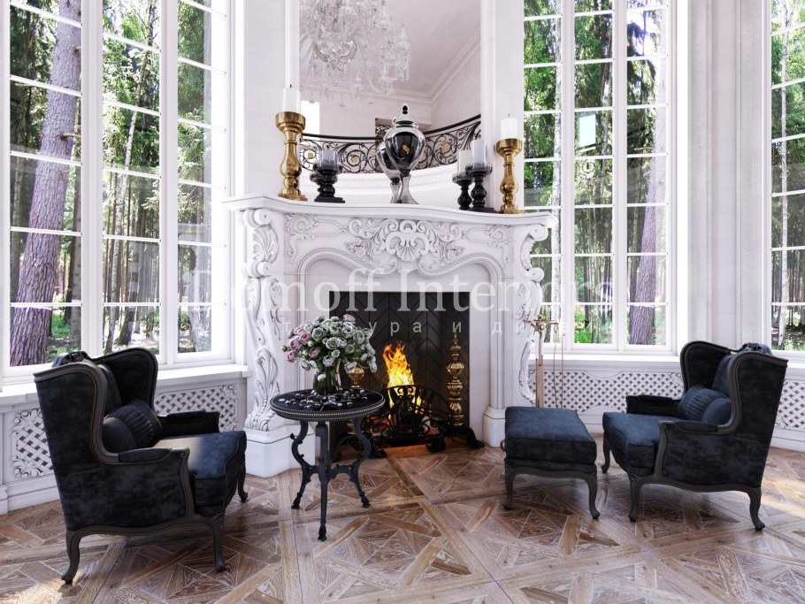 Камин в эркере