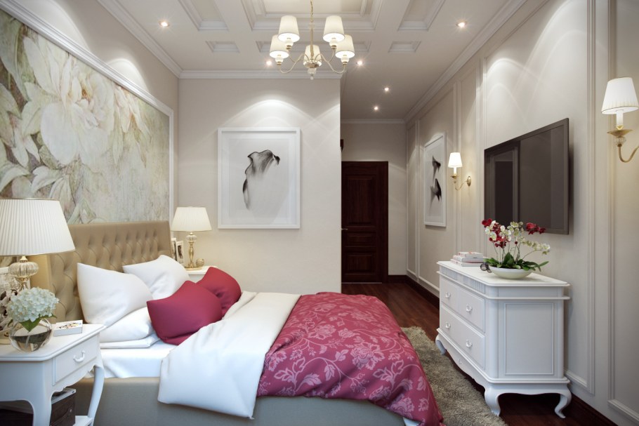 Классический интерьер спальни