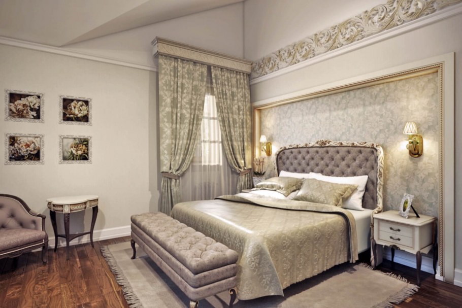 Классический интерьер спальни