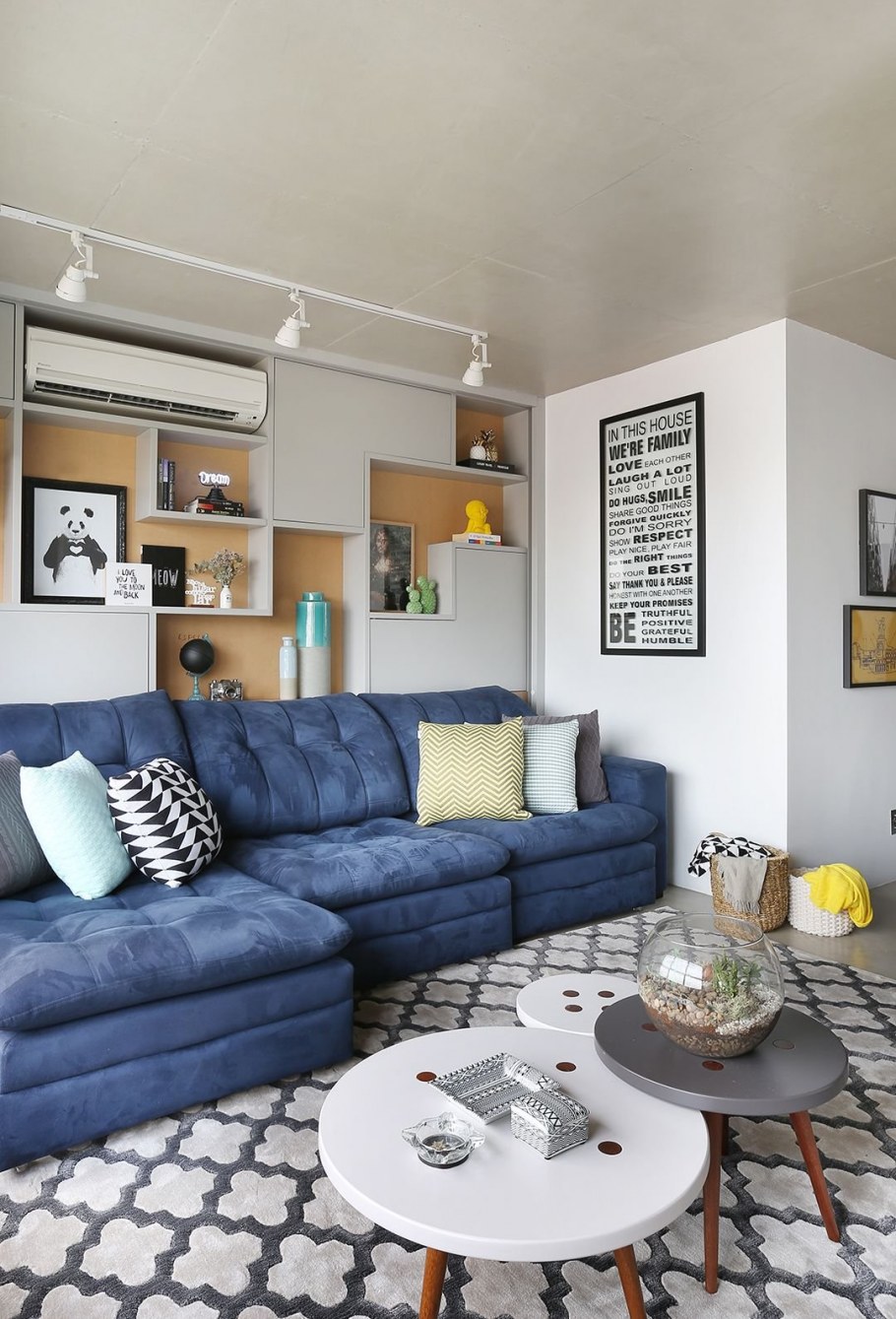 Белая гостиная в американском стиле